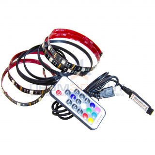 10-70 ТВ подсветка, комплект светодиодной ленты 5В, 7,2Вт/м, smd5050, 30д/м, IP20, 2*0,5м, RGB