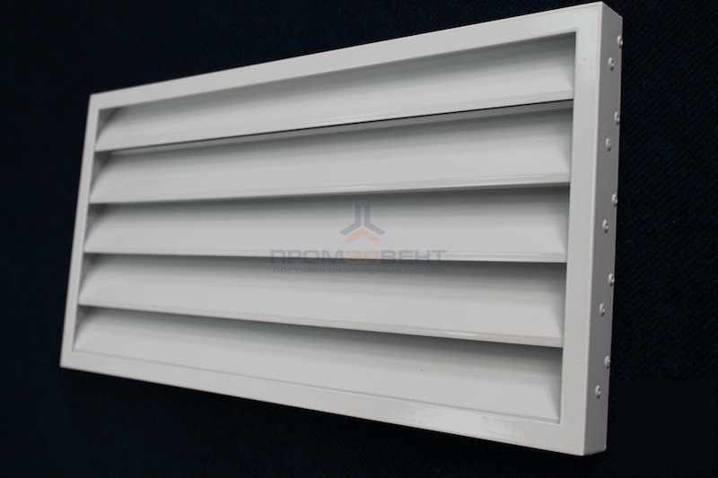 Алюминиевая жалюзийная решетка накладная НН
