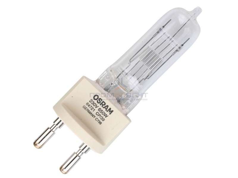 Лампа специальная галогенная Osram 64721 FKH CP/39 650W 230V G22 100h 3200K (PHILIPS 6993Z)