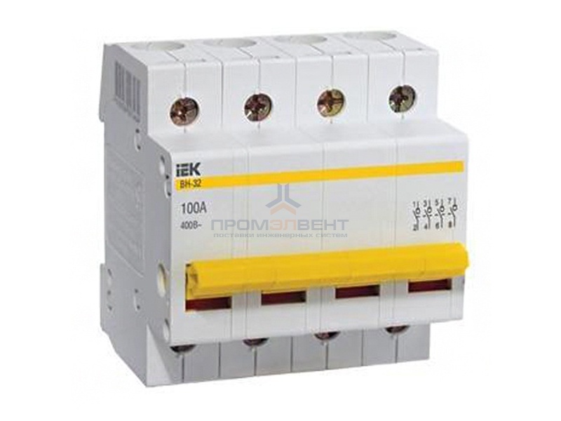 Рубильник модульный ВН-32 4Р  32А выключатель нагрузки ИЭК